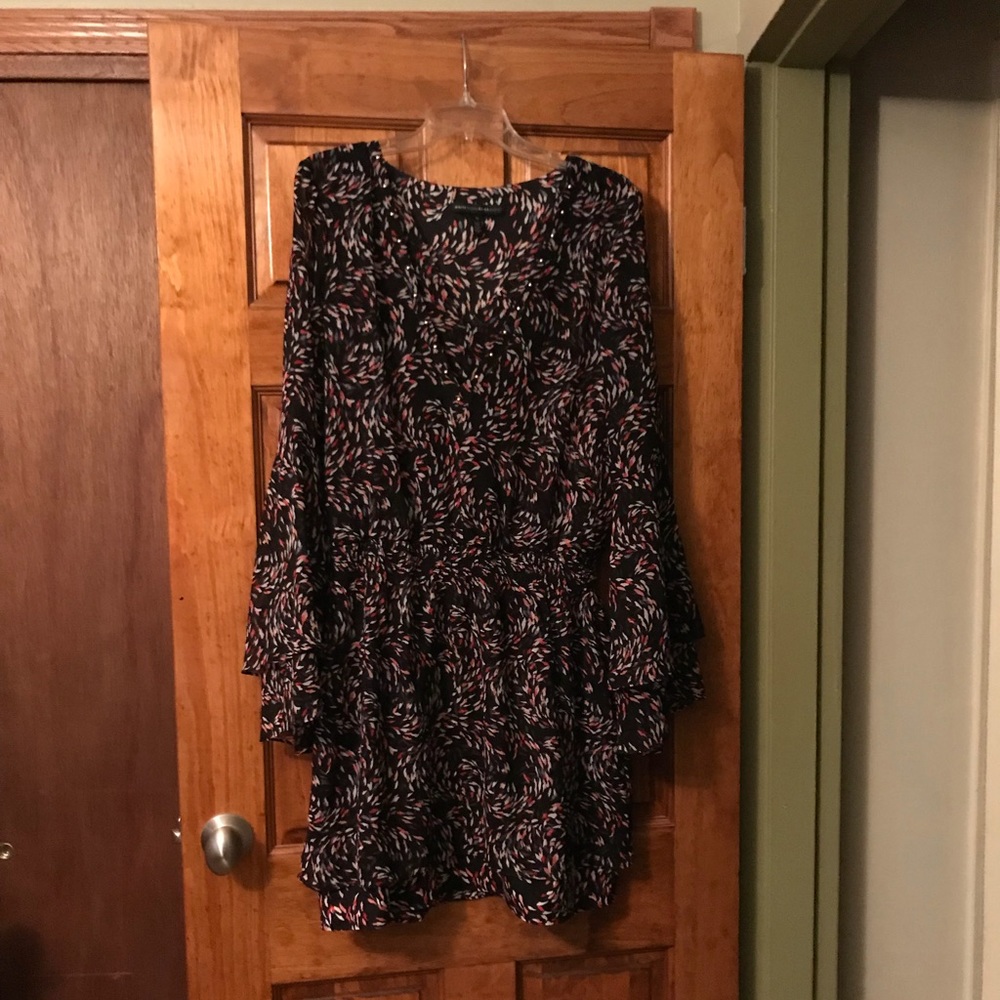 White House Black Market Trumpet Sleeve Dress